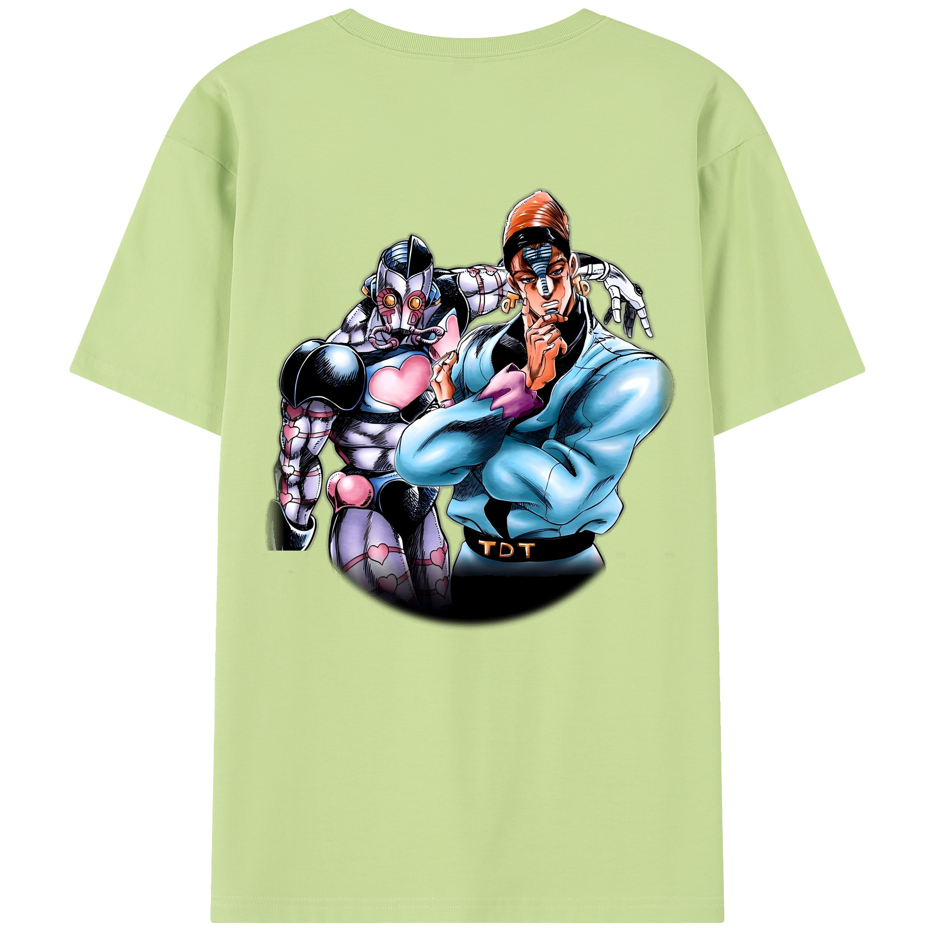 （画像用） ジョジョの奇妙な冒険 ひがしかた じょうすけ JoJo's Bizarre Adventure Higashikata Josuke 綿100％半袖Tシャツ（背面プリント）